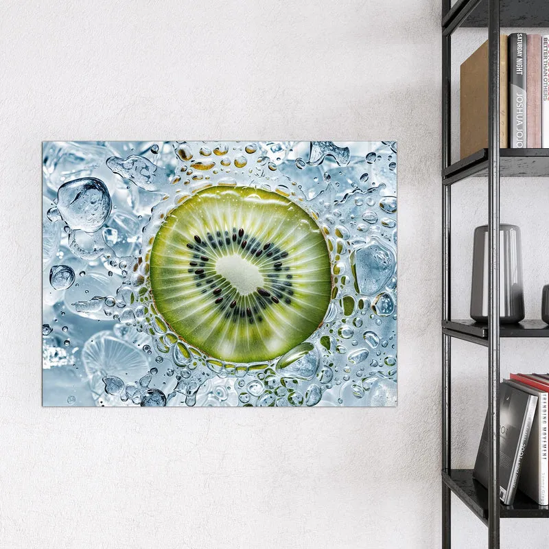 Magnettafel - Kiwi in Wasserblasen