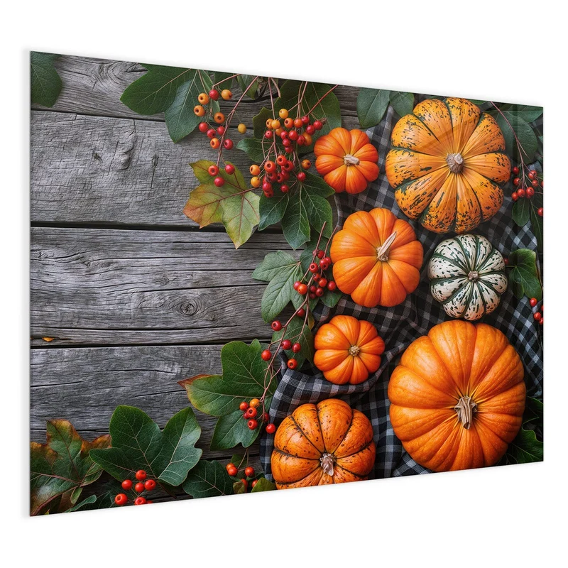 Magnettafel - Kürbisse und Beeren
