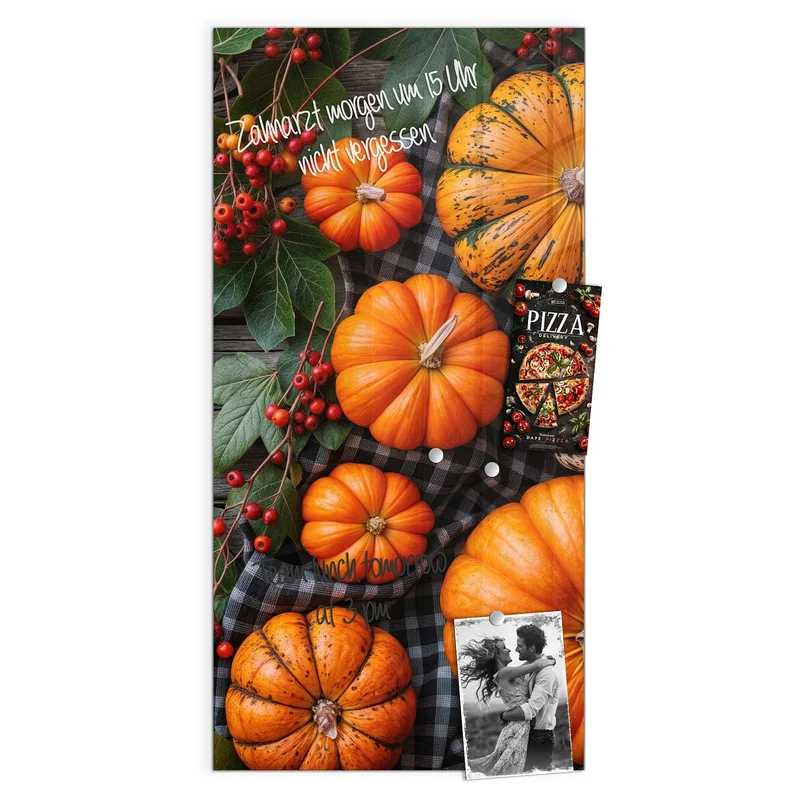 Magnettafel - Kürbisse und Beeren
