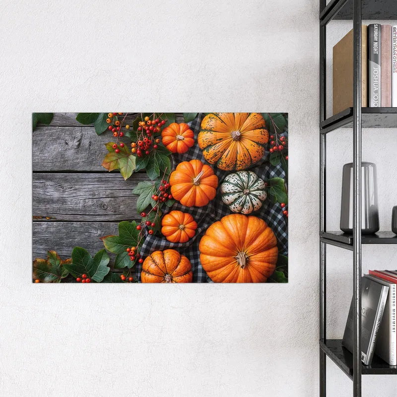 Magnettafel - Kürbisse und Beeren