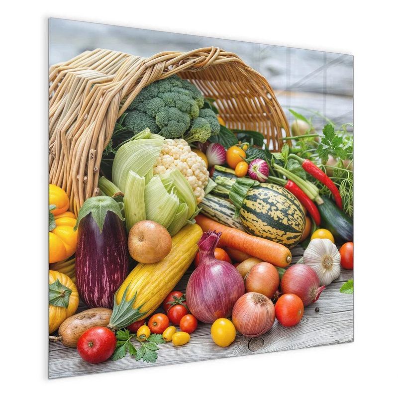 Magnettafel - Umgekippter Gemüsekorb