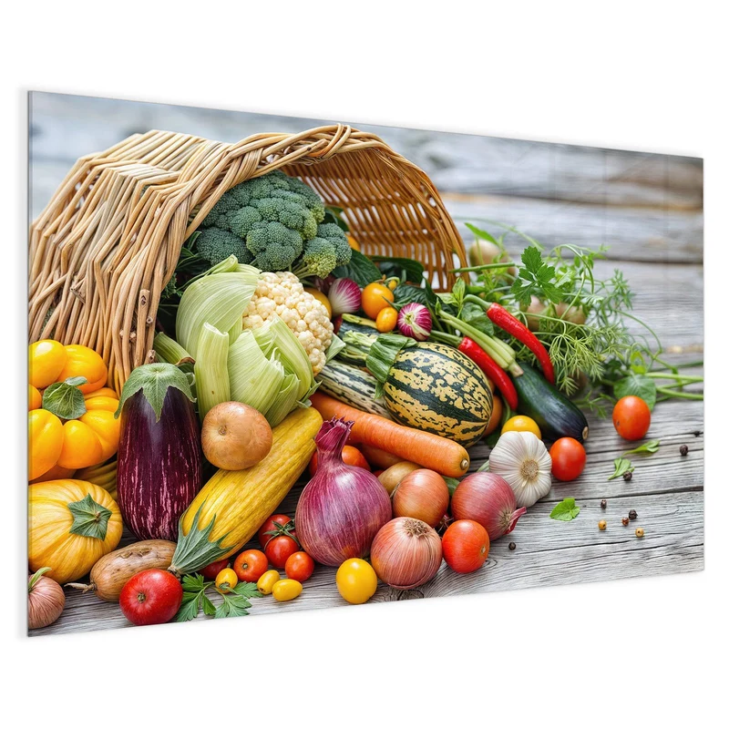 Magnettafel - Umgekippter Gemüsekorb