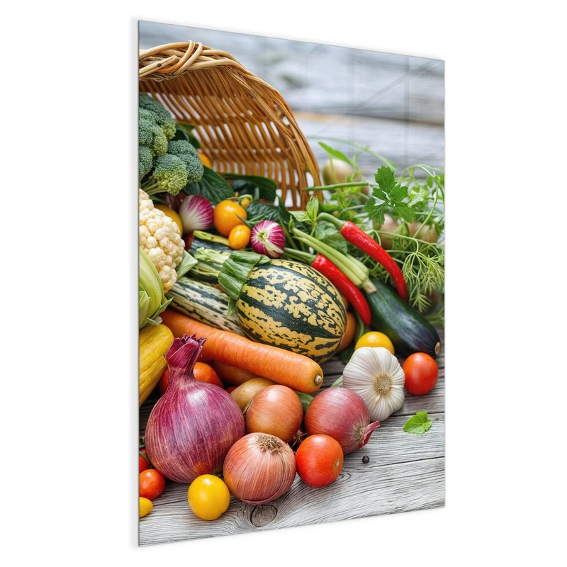 Magnettafel - Umgekippter Gemüsekorb