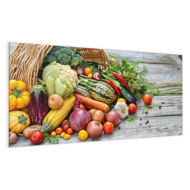 Magnettafel - Umgekippter Gemüsekorb