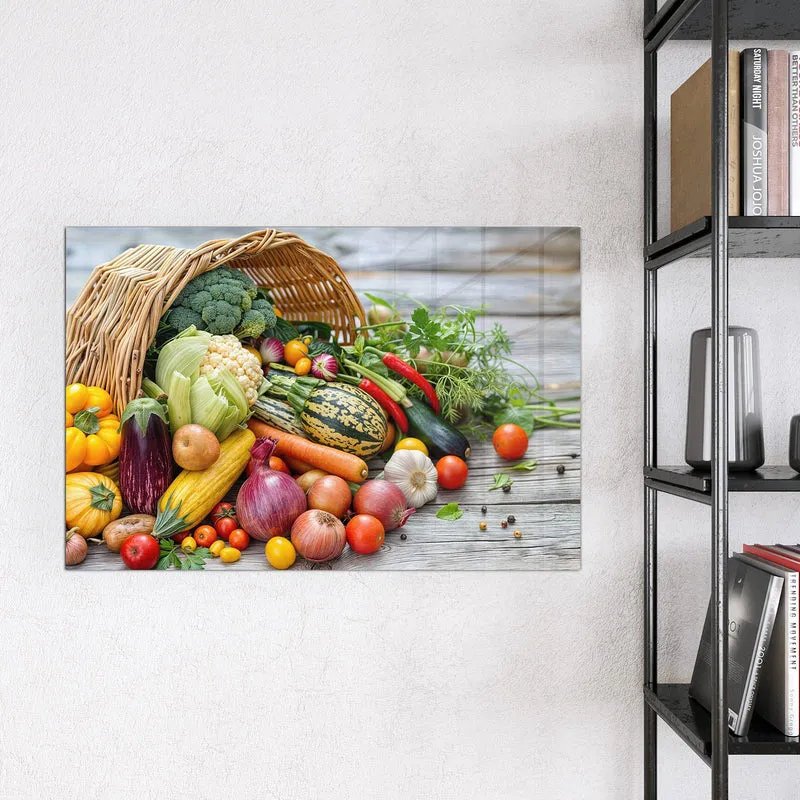 Magnettafel - Umgekippter Gemüsekorb
