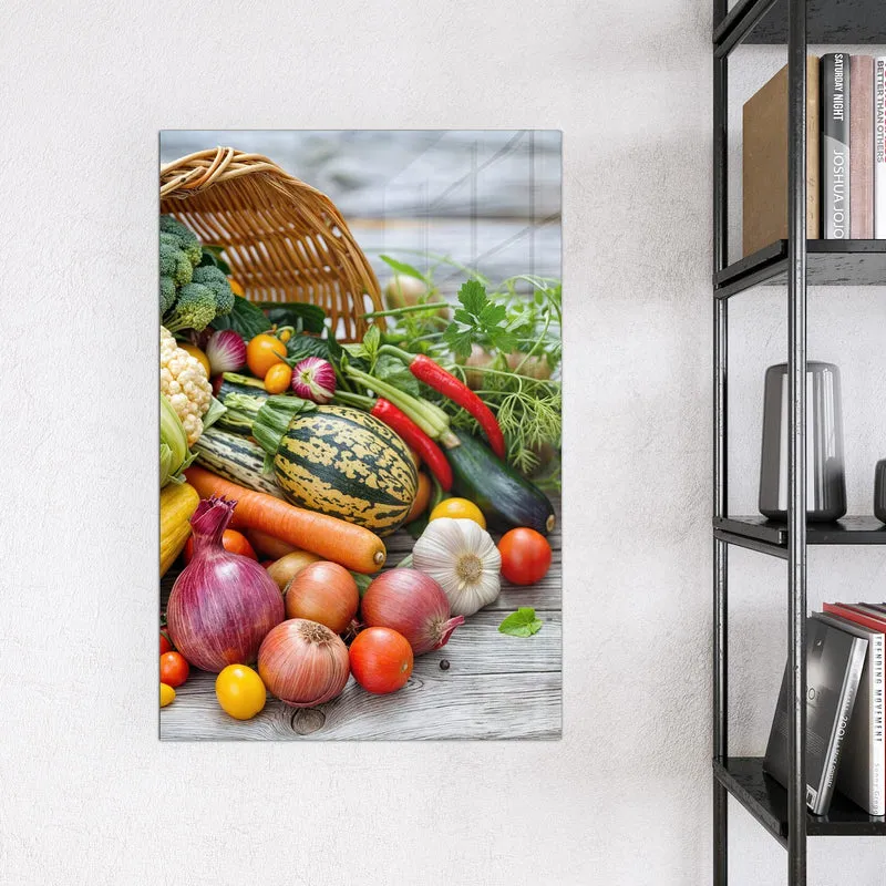 Magnettafel - Umgekippter Gemüsekorb