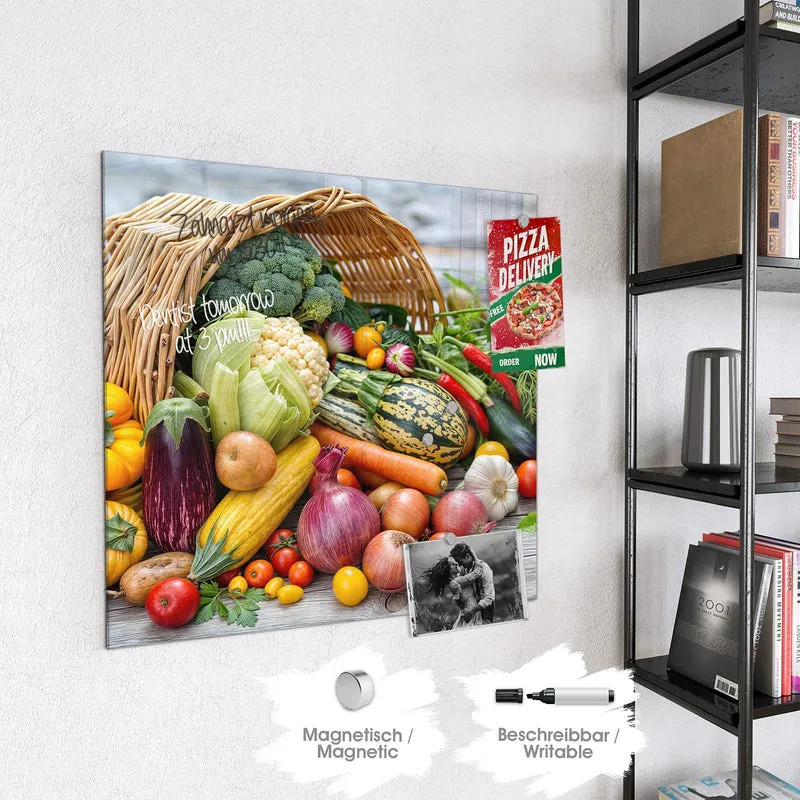 Magnettafel - Umgekippter Gemüsekorb