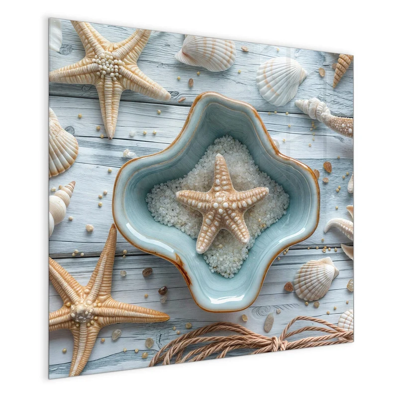 Magnettafel - Seesterne und Muscheln