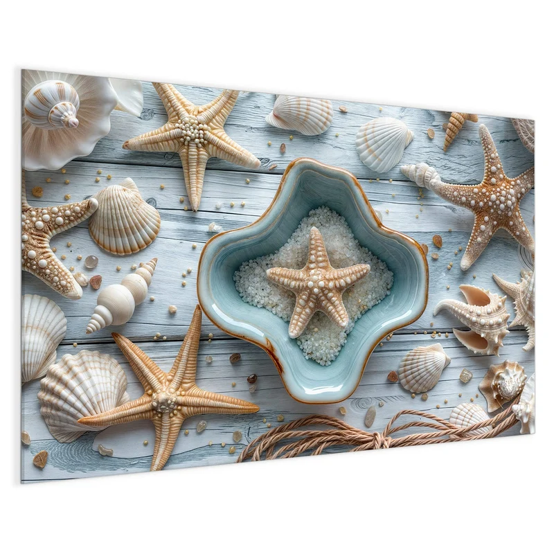 Magnettafel - Seesterne und Muscheln