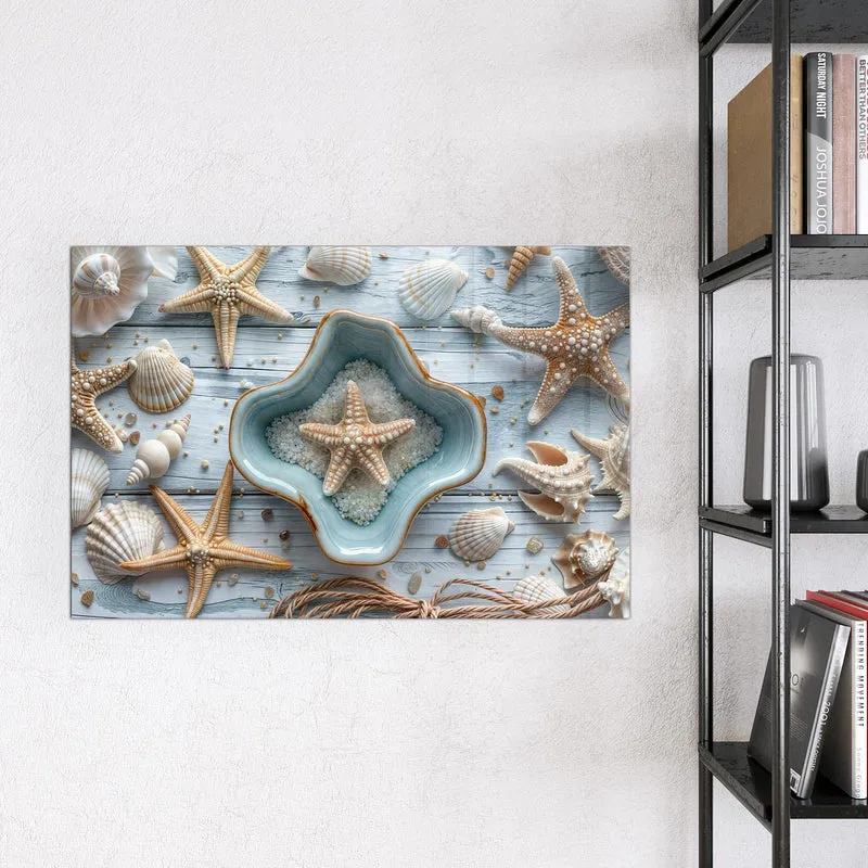 Magnettafel - Seesterne und Muscheln