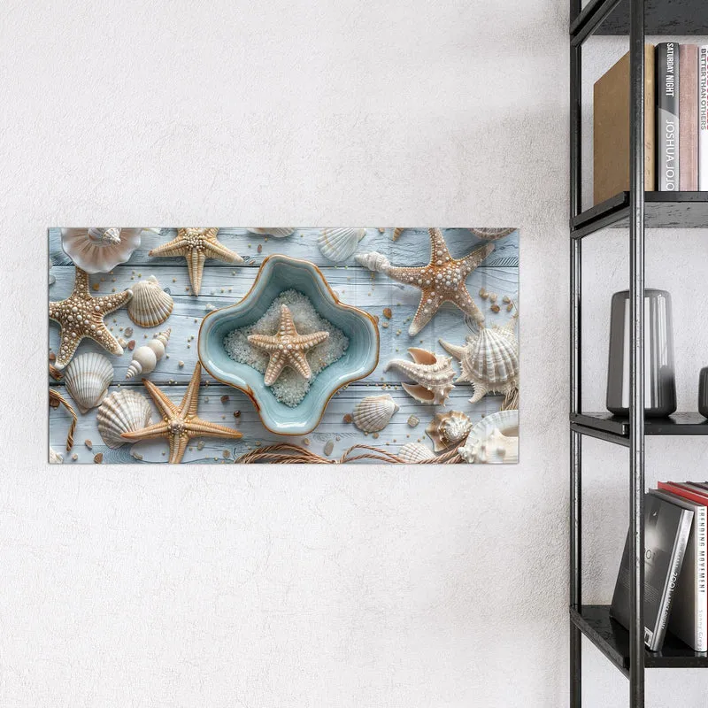 Magnettafel - Seesterne und Muscheln