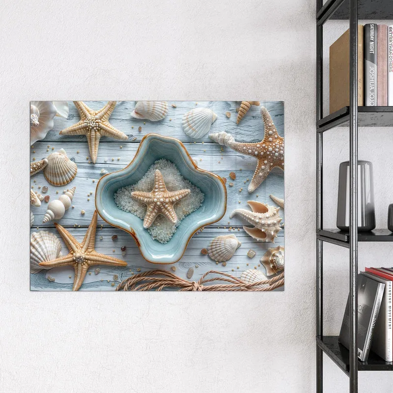Magnettafel - Seesterne und Muscheln