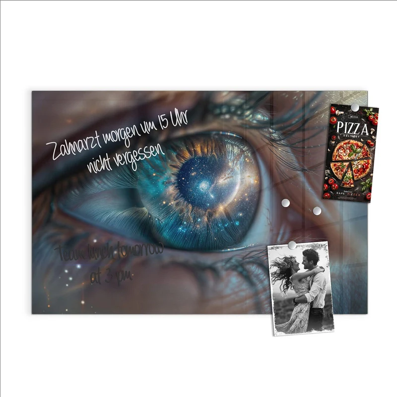 Magnettafel - Galaxie im Auge