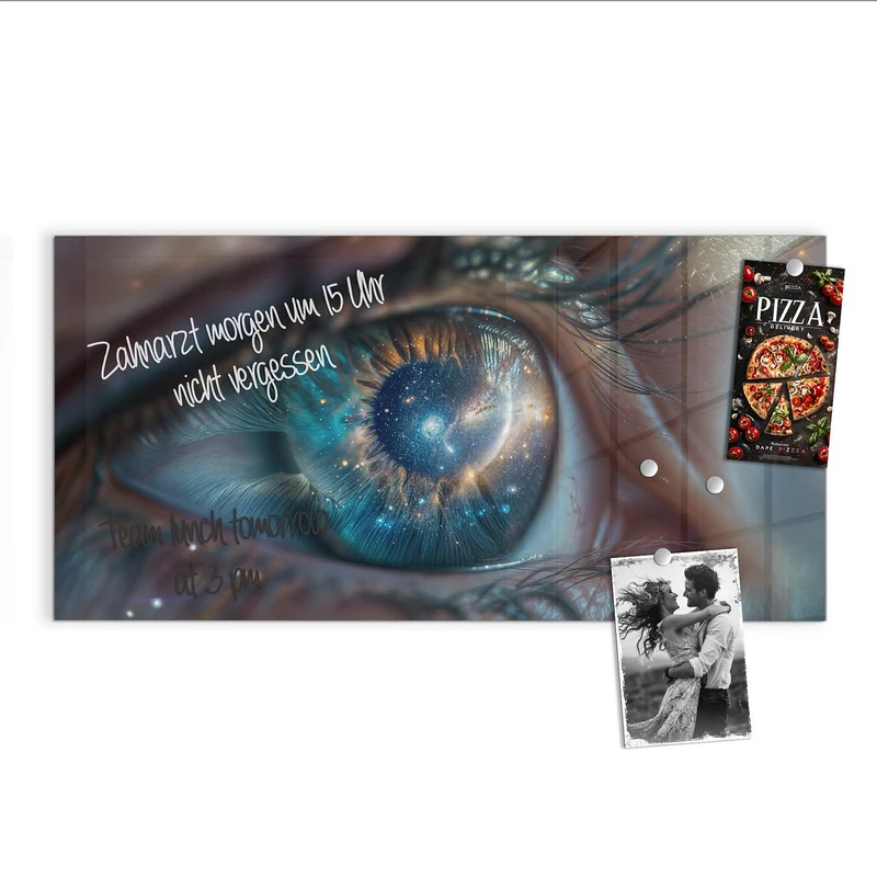 Magnettafel - Galaxie im Auge