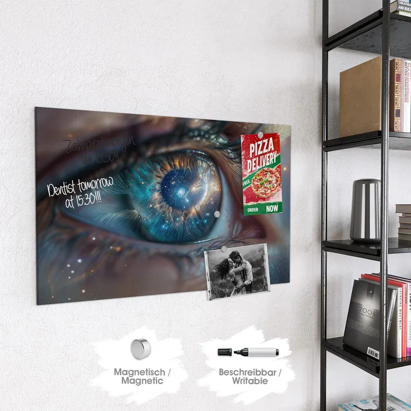 Magnettafel - Galaxie im Auge