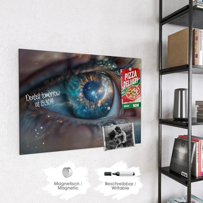 Magnettafel - Galaxie im Auge