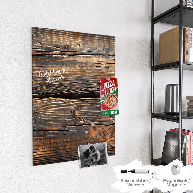 Magnettafel - Rissiges Altholz