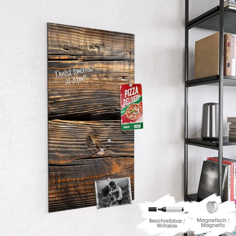 Magnettafel - Rissiges Altholz