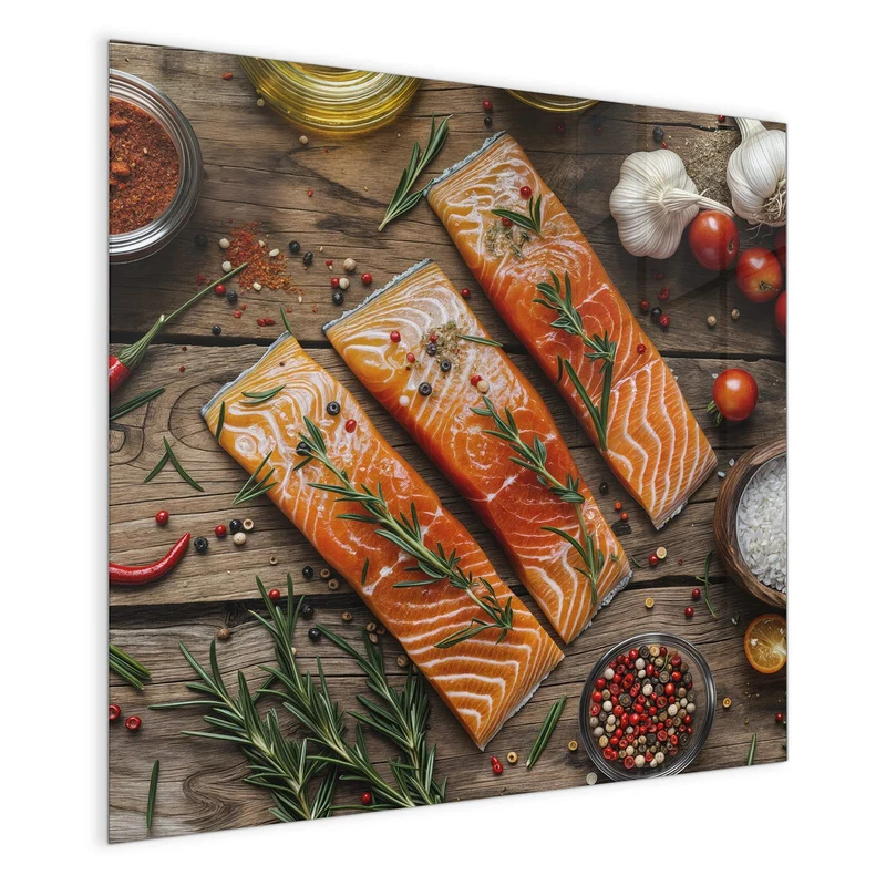 Magnettafel - Lachsfilets