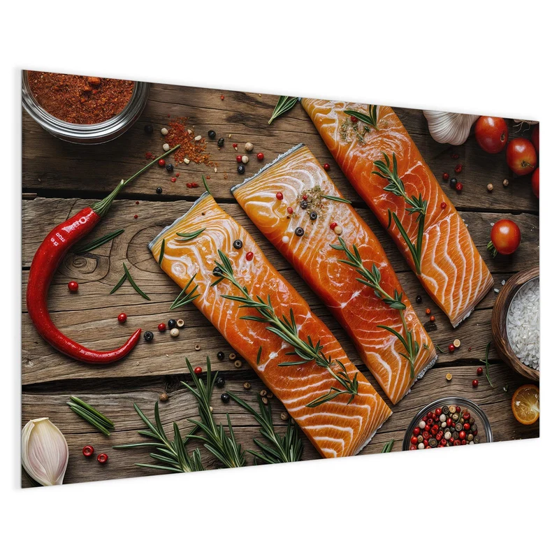 Magnettafel - Lachsfilets