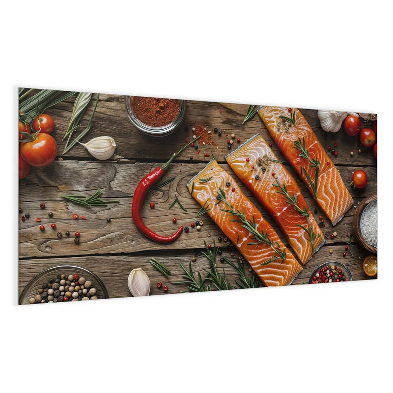 Magnettafel - Lachsfilets