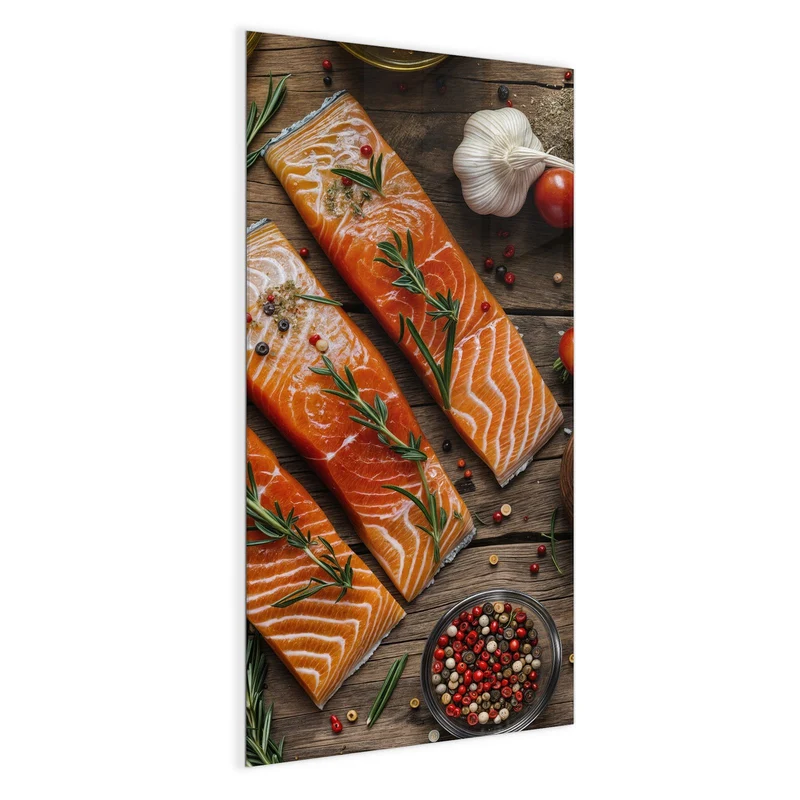 Magnettafel - Lachsfilets