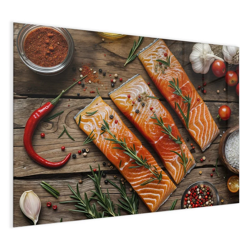 Magnettafel - Lachsfilets