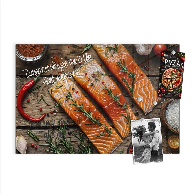 Magnettafel - Lachsfilets