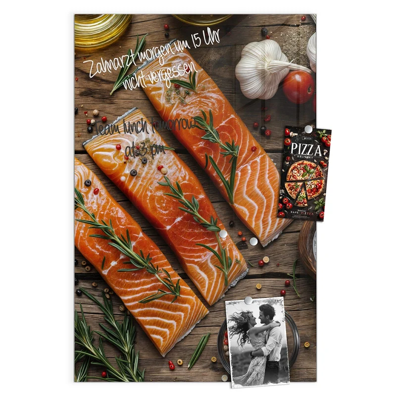 Magnettafel - Lachsfilets