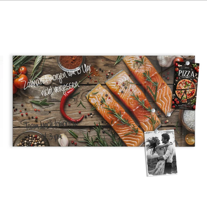 Magnettafel - Lachsfilets