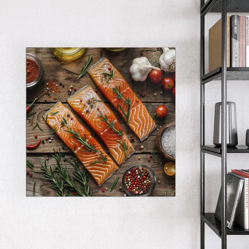 Magnettafel - Lachsfilets