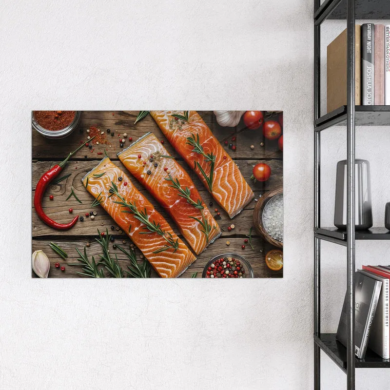 Magnettafel - Lachsfilets