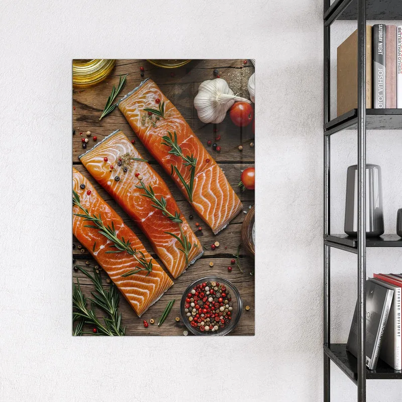 Magnettafel - Lachsfilets