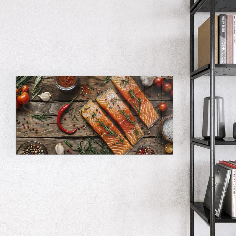Magnettafel - Lachsfilets