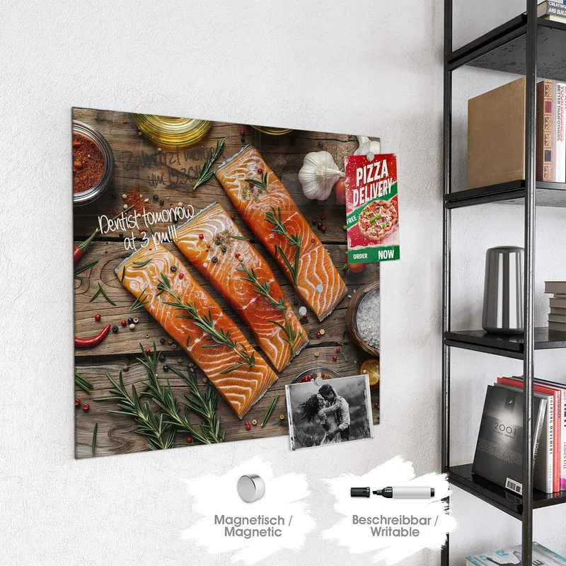 Magnettafel - Lachsfilets