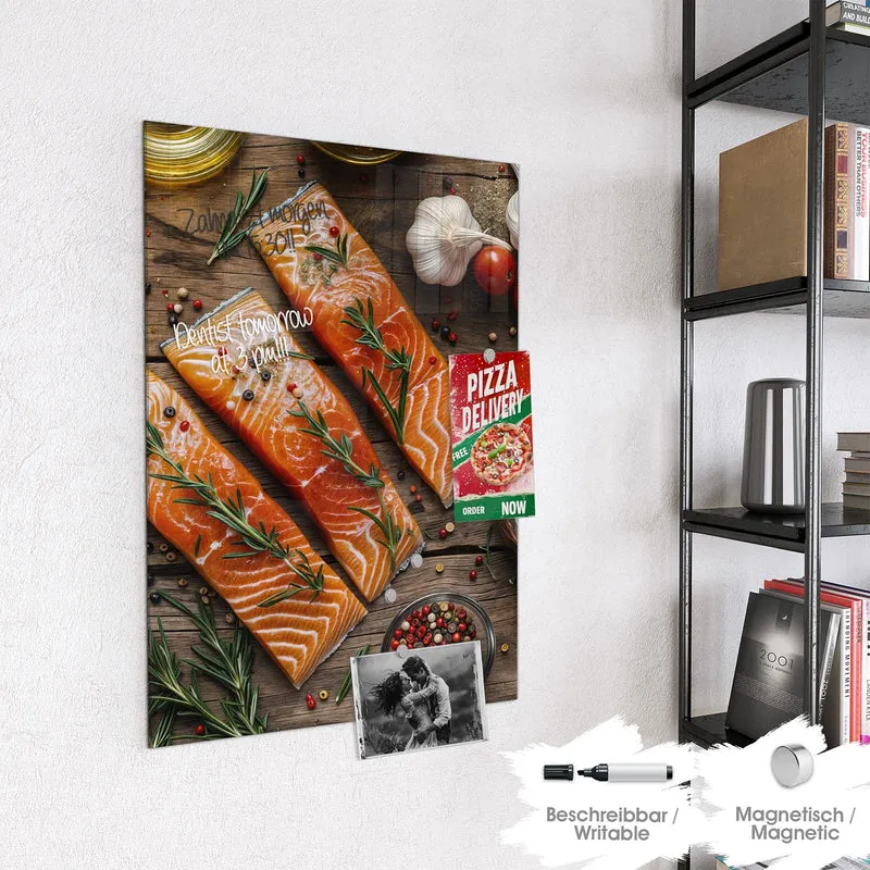 Magnettafel - Lachsfilets