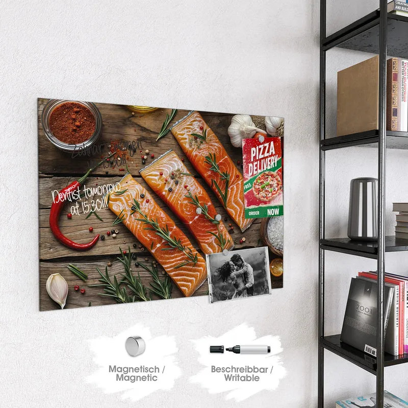 Magnettafel - Lachsfilets