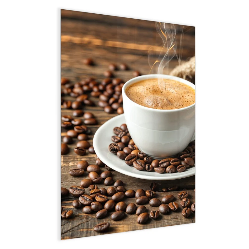 Magnettafel - Kaffee mit Holzschaufel