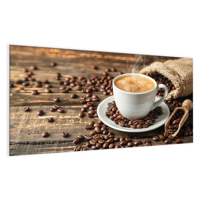 Magnettafel - Kaffee mit Holzschaufel
