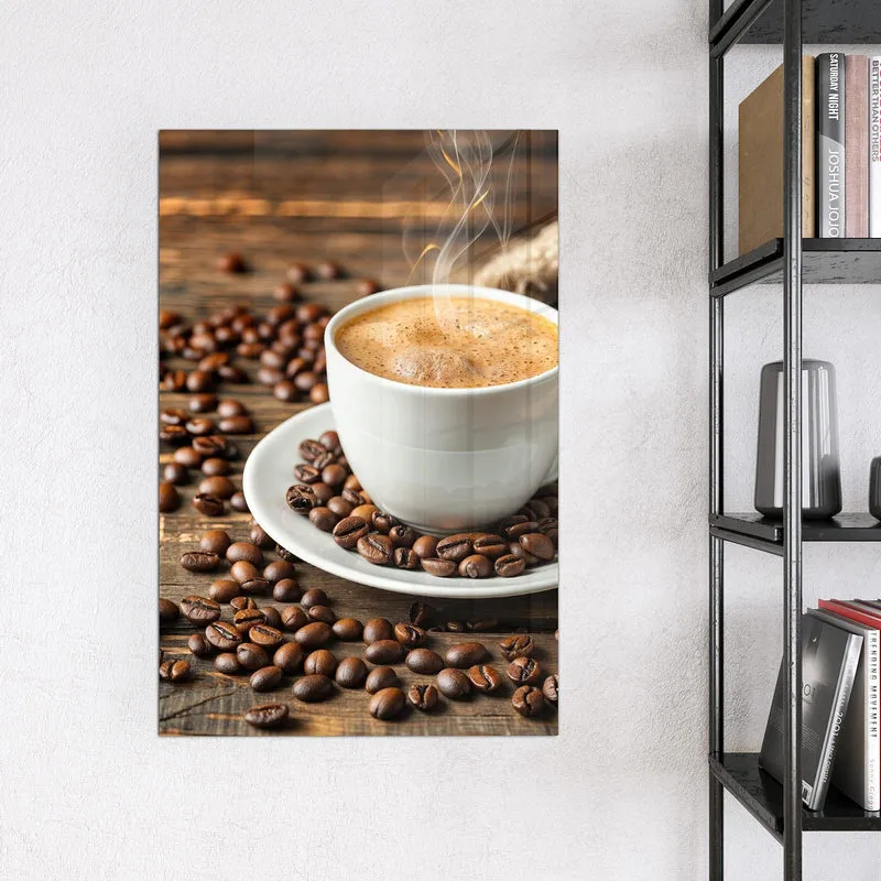 Magnettafel - Kaffee mit Holzschaufel