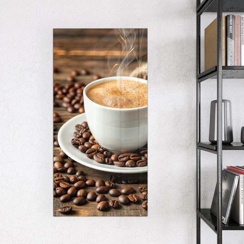 Magnettafel - Kaffee mit Holzschaufel