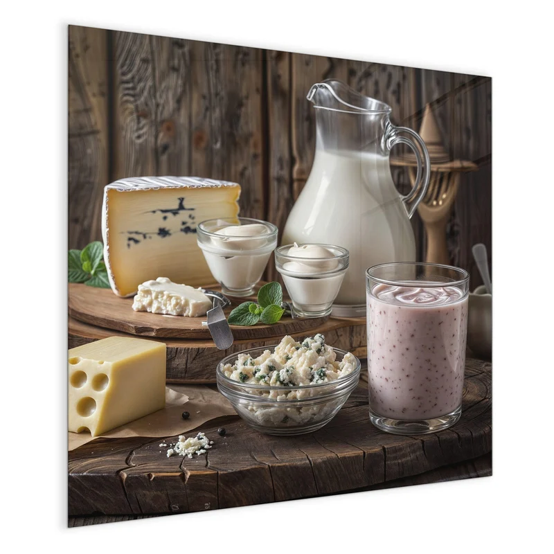 Magnettafel - Käseplatte mit Milch