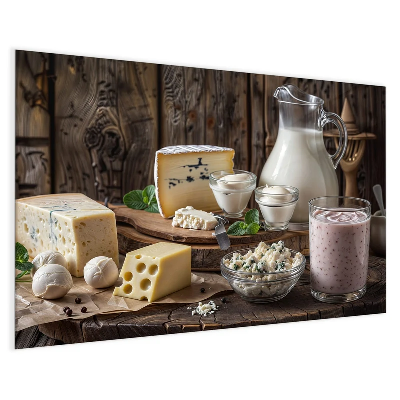 Magnettafel - Käseplatte mit Milch