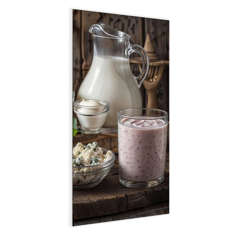 Magnettafel - Käseplatte mit Milch