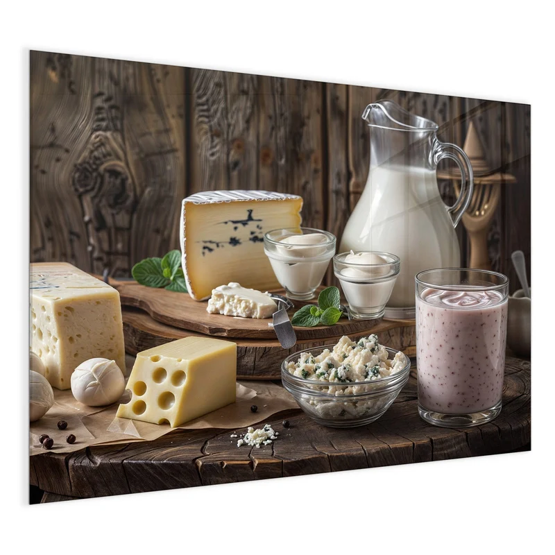 Magnettafel - Käseplatte mit Milch