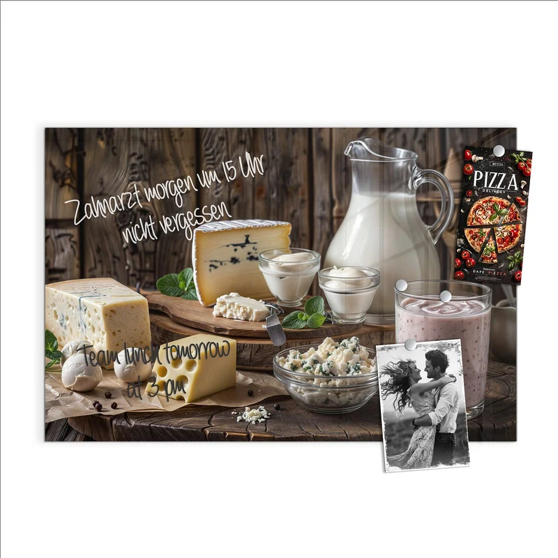 Magnettafel - Käseplatte mit Milch