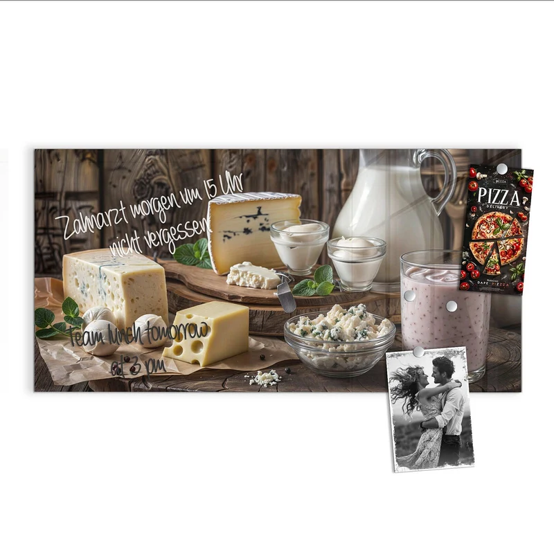 Magnettafel - Käseplatte mit Milch