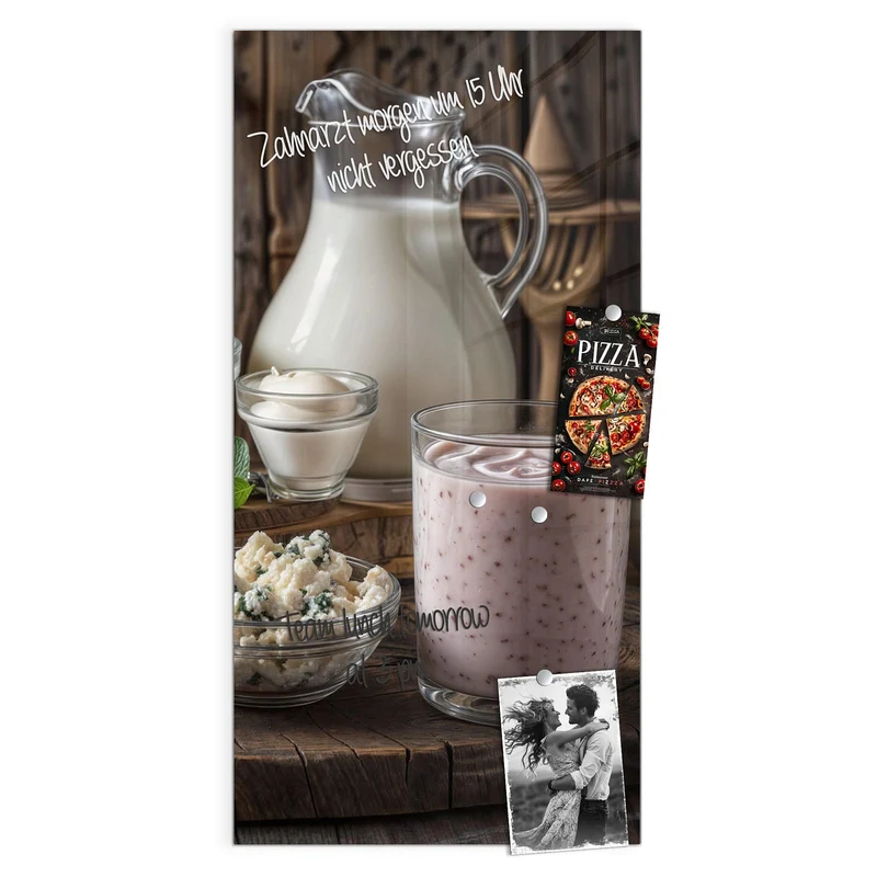 Magnettafel - Käseplatte mit Milch