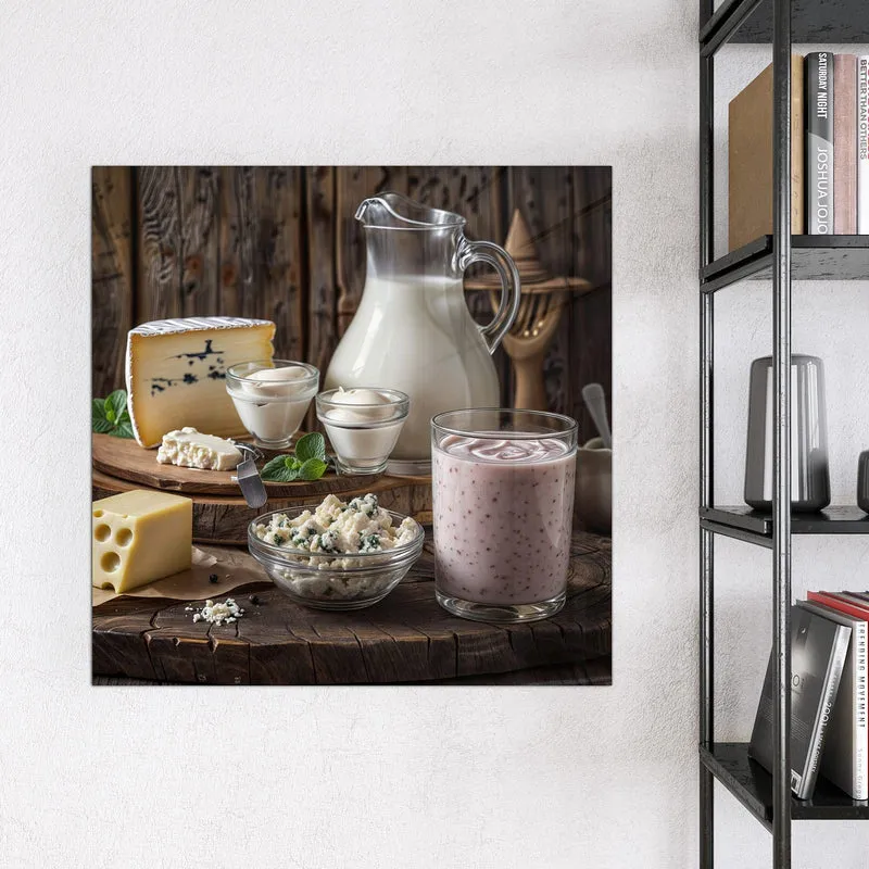 Magnettafel - Käseplatte mit Milch