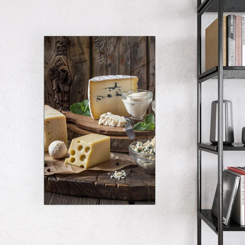 Magnettafel - Käseplatte mit Milch